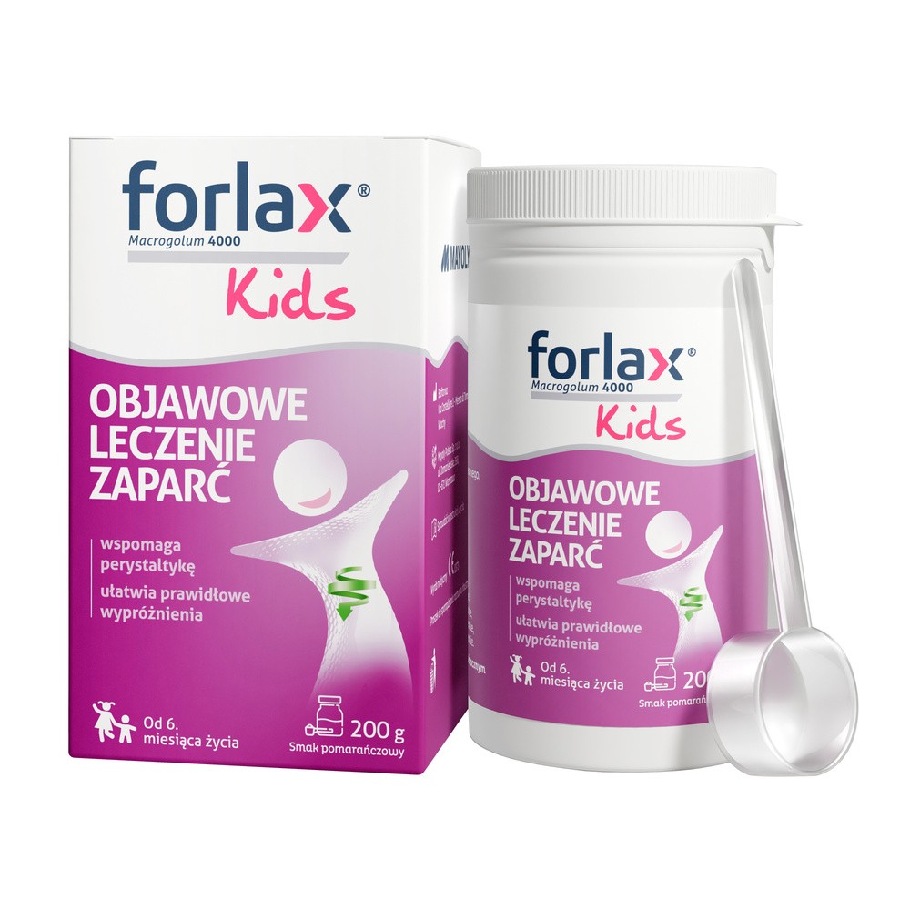 Forlax Kids, proszek, smak pomarańczowy, 200 g