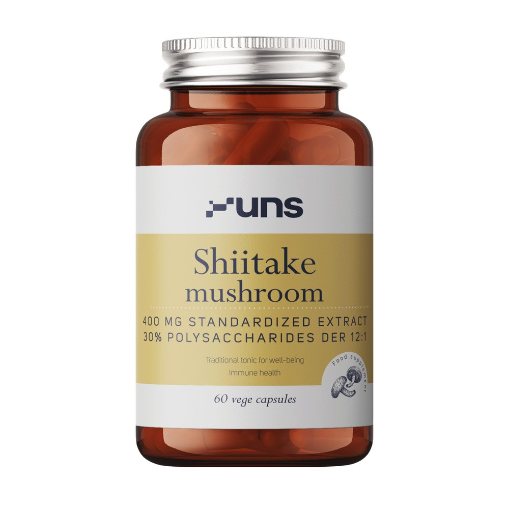 UNS Shiitake Mushroom Twardnik Japoński 400mg 60vegcaps