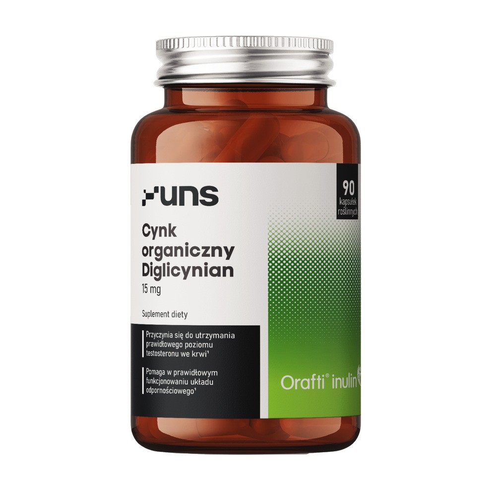 Uns Cynk organiczny Diglicynian, kapsułki twarde, 90 szt.