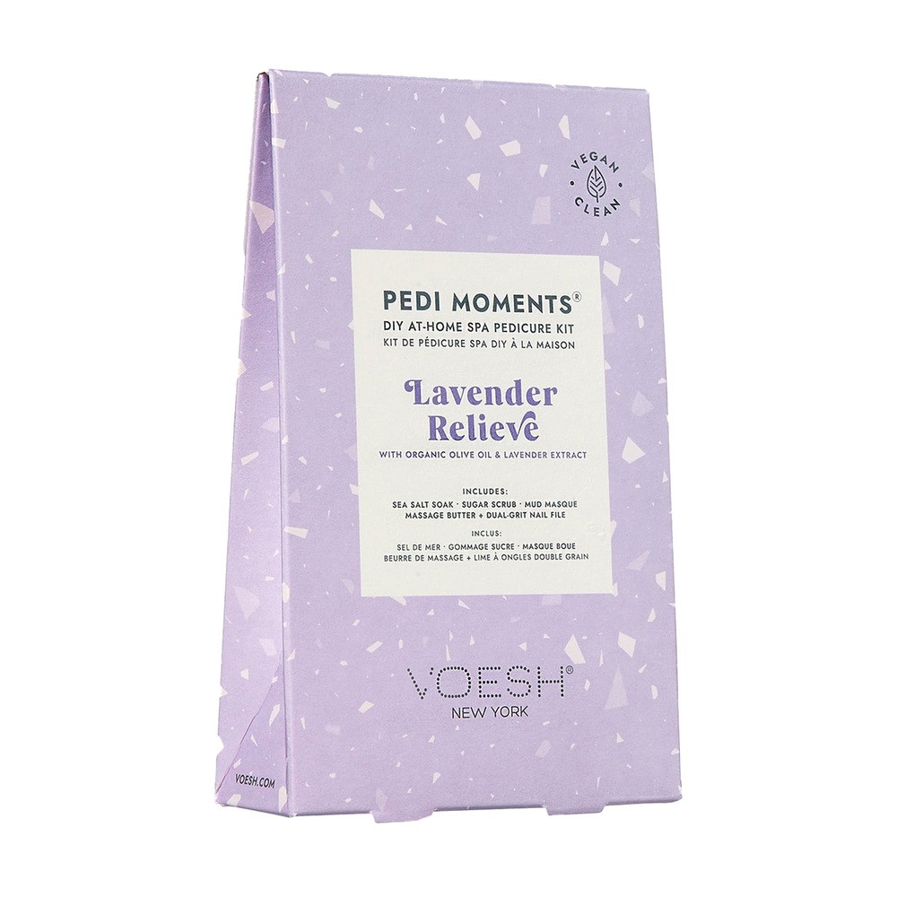 Voesh, zestaw do 4-etapowego pedicure, lavender relieve, 1 szt.