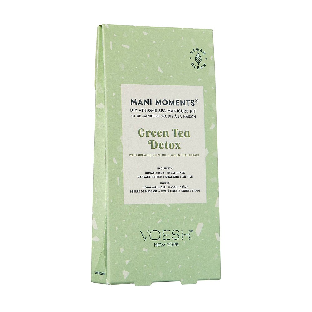 Voesh, Mani Moments, zestaw do manicure, Green Tea Detox, 4 szt.