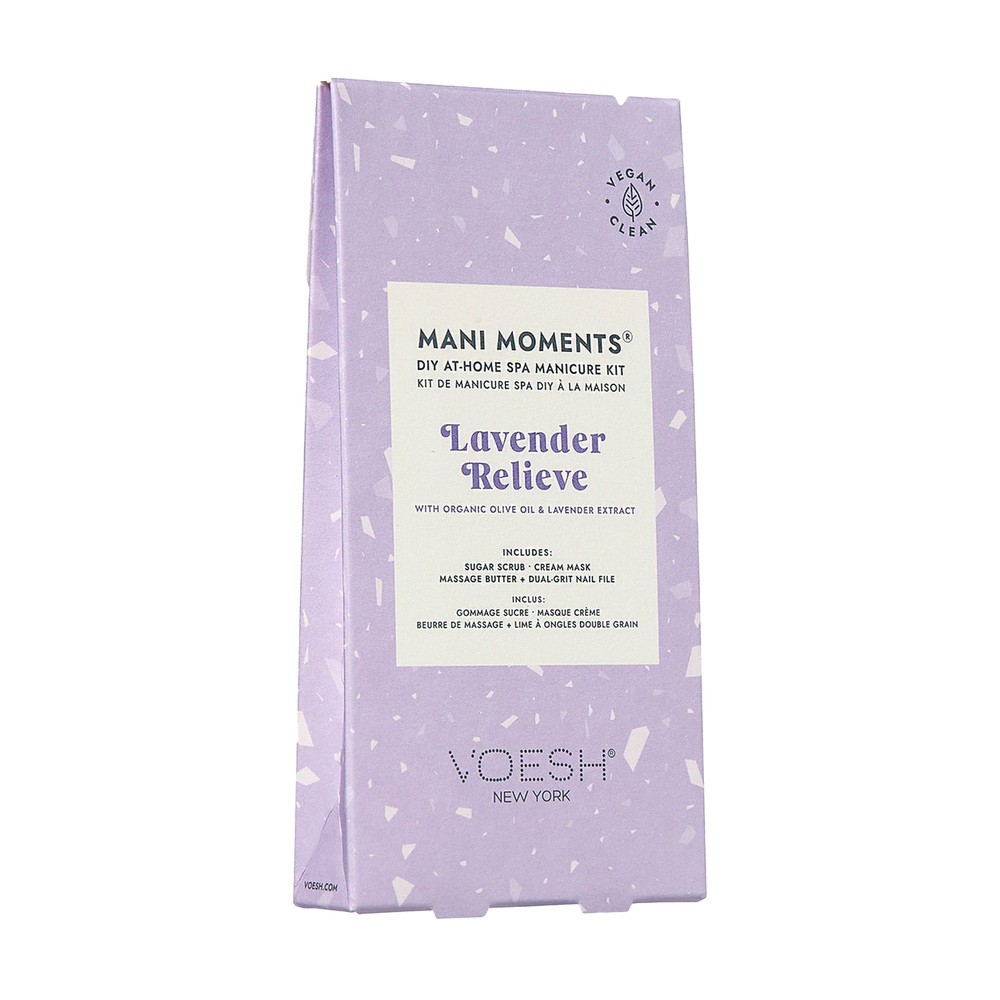 Voesh, Mani Moments, zestaw do manicure, Lavender Relieve, 3 szt.