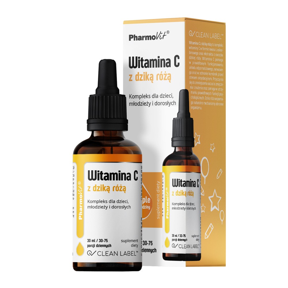 Pharmovit Witamina c z dziką różą w kroplach 30 ml