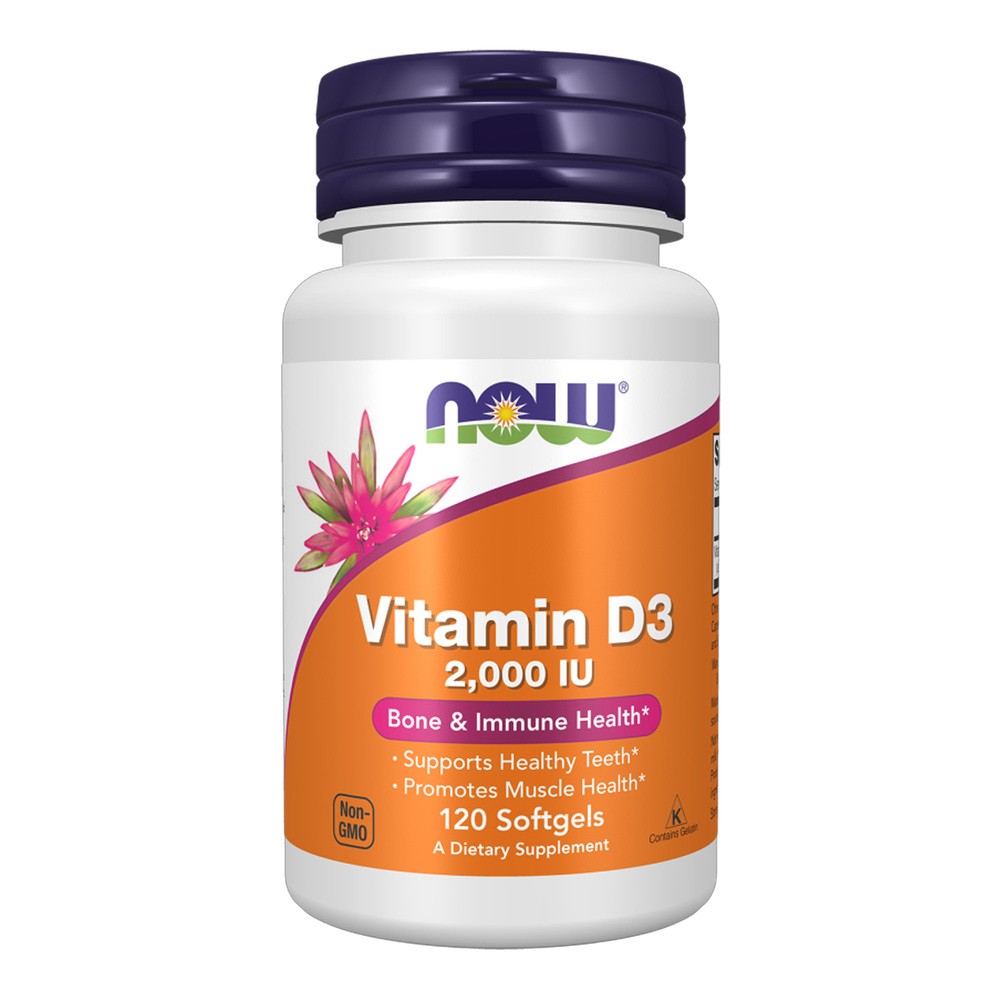 Now Foods Witamina D-3 2.000 IU 120 softgels - suplement diety USA