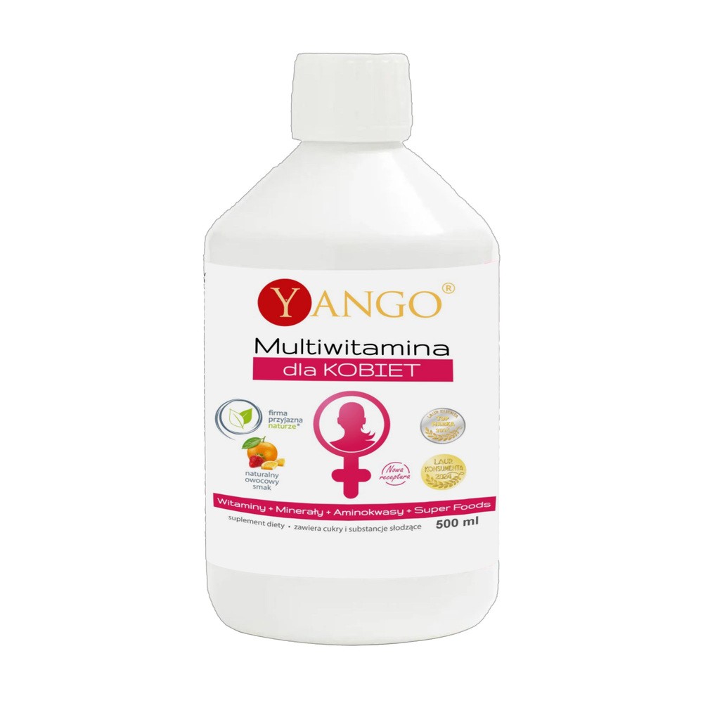 Yango Multiwitamina dla kobiet, płyn, smak owocowy, 500 ml