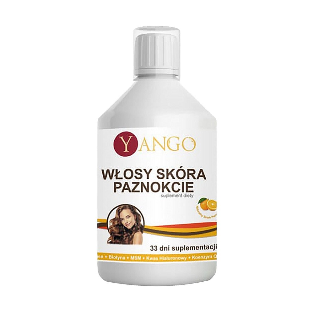 Yango Włosy Skóra Paznokcie, smak owocowy, 500 ml