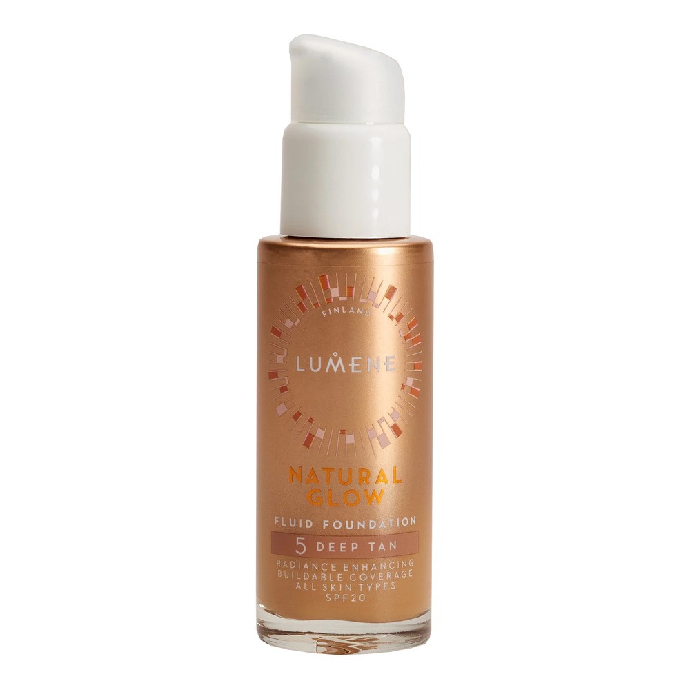 Lumene _Natural Glow Fluid Foundation podkład do twarzy 5 Deep Tan 30 ml - Podkład lub puder