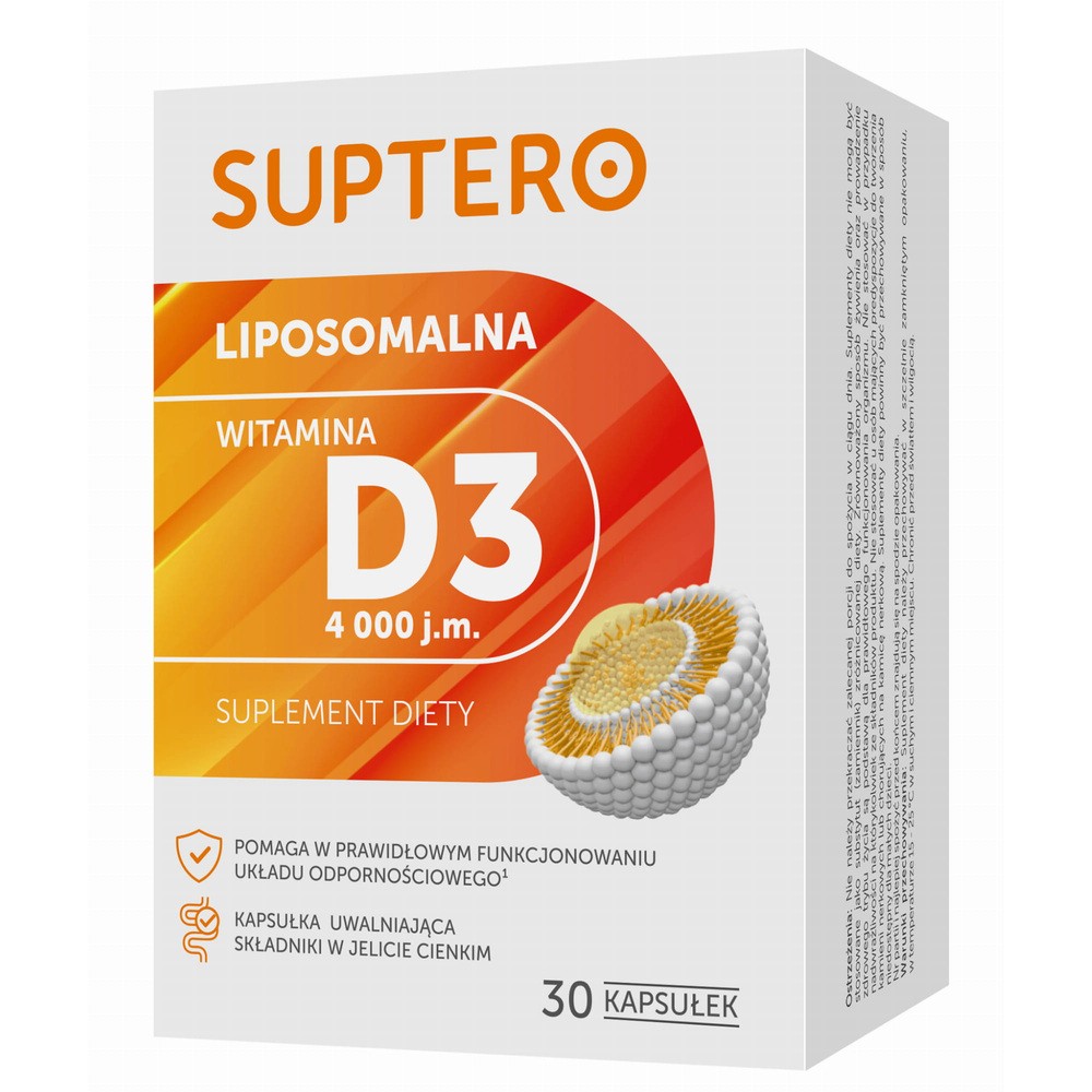 Suptero Liposomalna Witamina D3 4000 j.m., 30 kapsułek