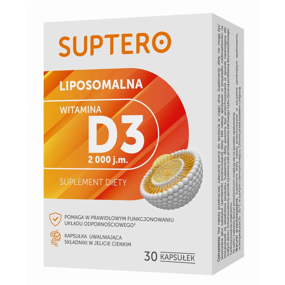 Suptero Liposomalna Witamina D3 2000 j.m., 30 kapsułek