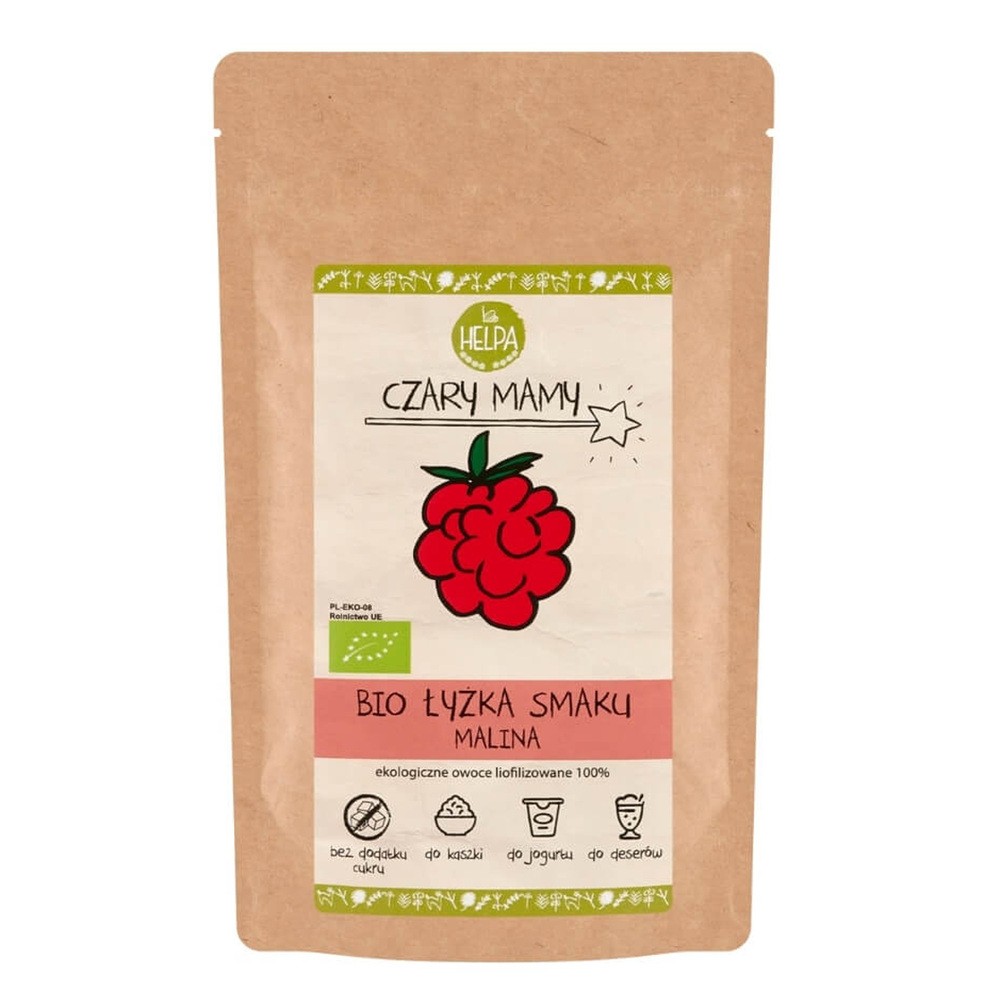 HELPA ŁYŻKA SMAKU MALINA (LIOFILIZOWANA SPROSZKOWANA MALINA) BIO 40 g - HELPA BP-5907222061947