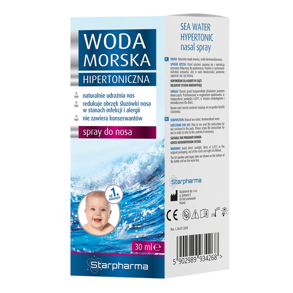 Sea Water Hypertonic, woda morska hipertoniczna, aerozol do nosa, 30 ml
