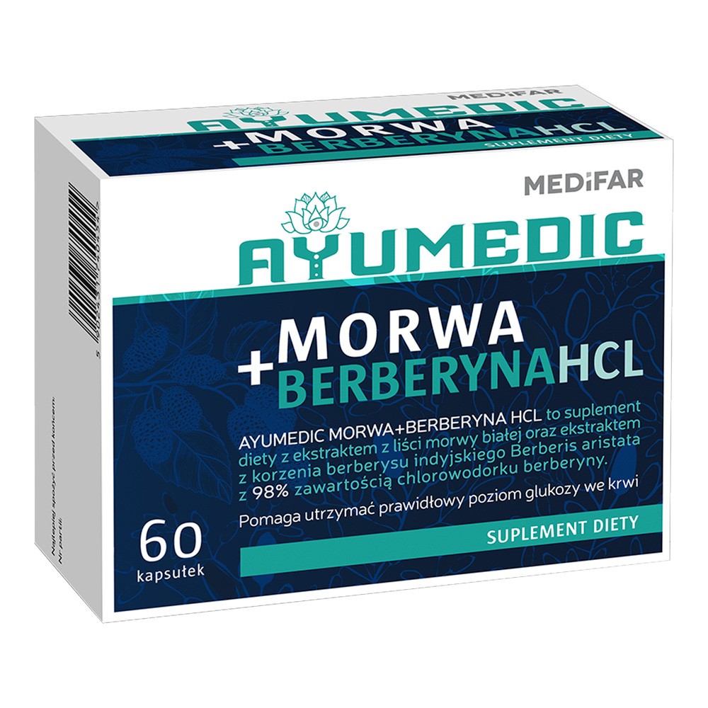 Medifar Ayumedic Morwa + Berberyna HCL, kapsułki twarde, 60 szt.