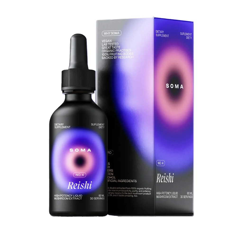 Soma Reishi, płyn, smak karmelowy, 60 ml