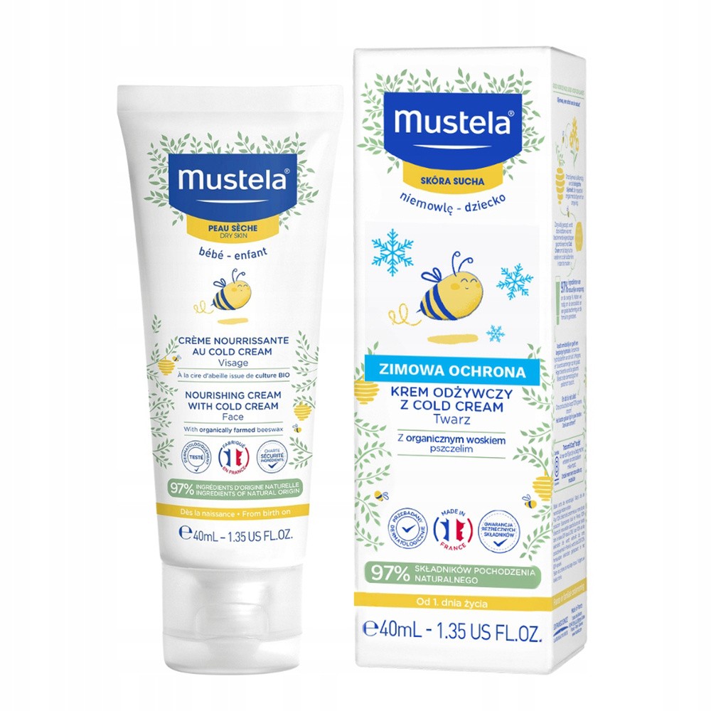 Mustela Krem odżywczy z Cold Cream 40 mlna jesień i zimę od 1. dnia życia
