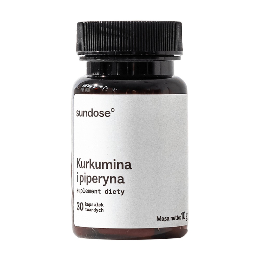 Sundose Kurkuma i piperyna, kapsułki twarde, 30 szt.