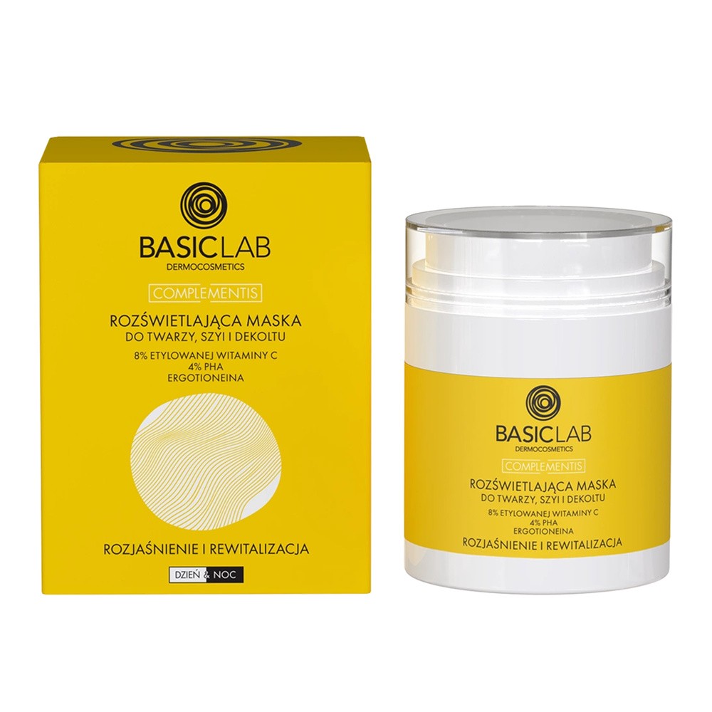BasicLab Complementis Rozświetlająca Maska do Twarzy Szyi i Dekoltu 50ml