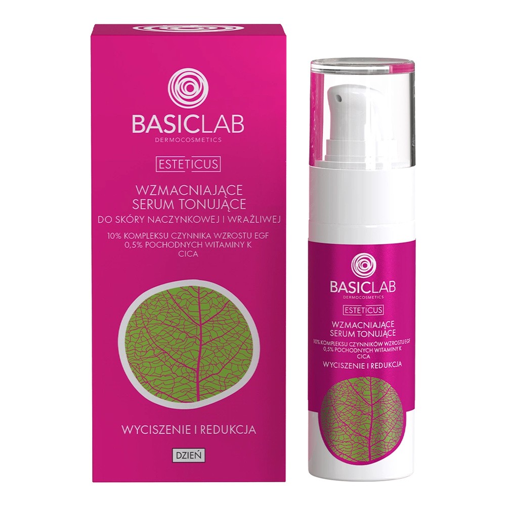BasicLab Esteticus Wzmacniające Serum Tonujące Wyciszenie i Redukcja 30ml