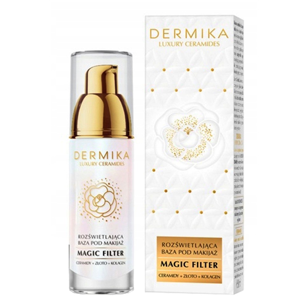 Dermika Luxury Ceramides, rozświetlająca baza pod makijaż, 30 ml