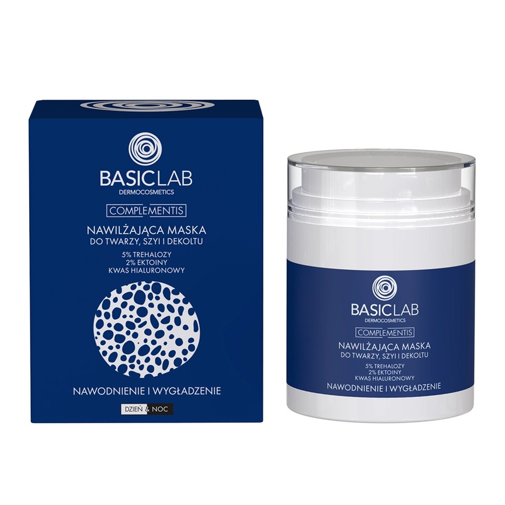 BasicLab Complementis Nawilżająca Maska do Twarzy Szyi i Dekoltu 50ml