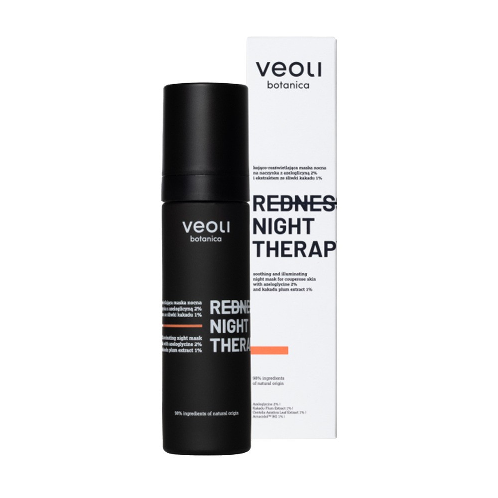 Veoli Botanica Redness Night Therapy Kojąco-Rozświetlająca Maska Nocna na Naczynka 50ml