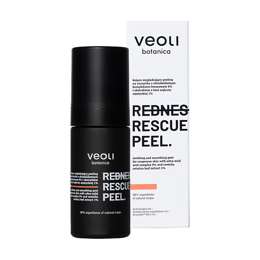 Veoli Botanica Redness Rescue Peel Kojąco-Wygładzający Peeling na Naczynka 30ml