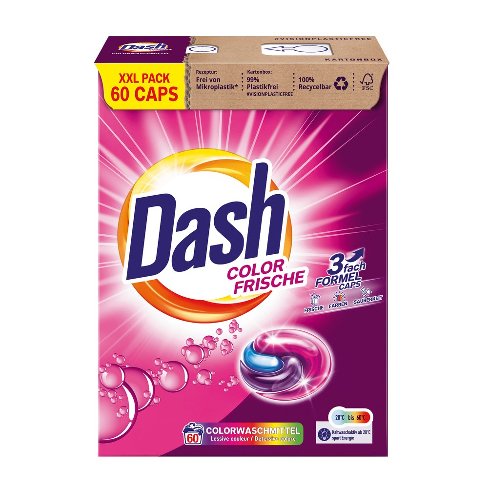 Dash Kapsułki do prania Color Detergent 3in1 60 szt.
