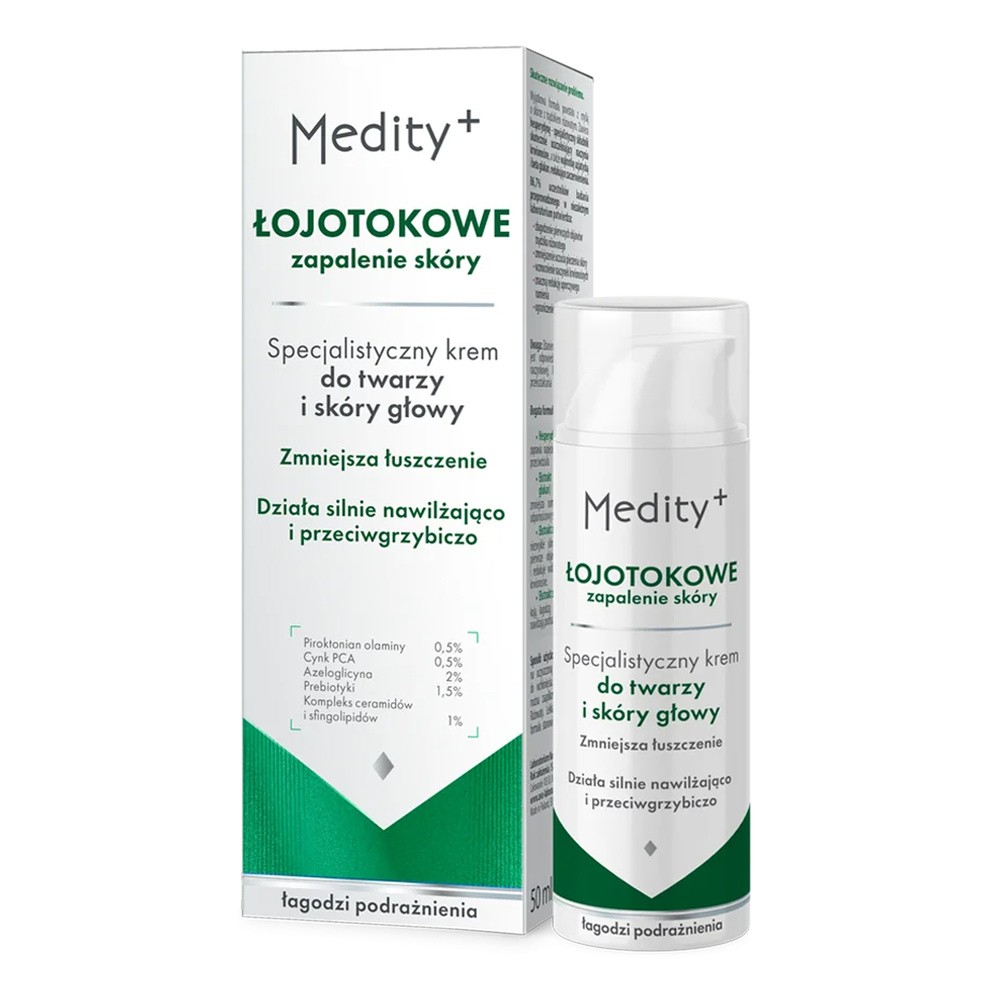 MEDITY+_Łojotokowe Zapalenie Skóry specjalistyczny krem do twarzy i skóry głowy 50ml