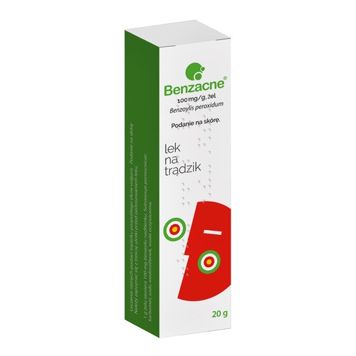 Benzacne żel 100 mg/g Lek na trądzik, 20 g