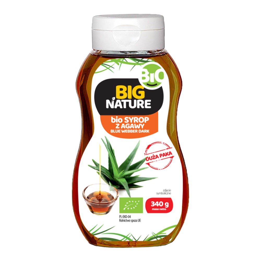 BIG NATURE Syrop z agawy blue webber dark BIO 340g - BIG NATURE 5903293144688