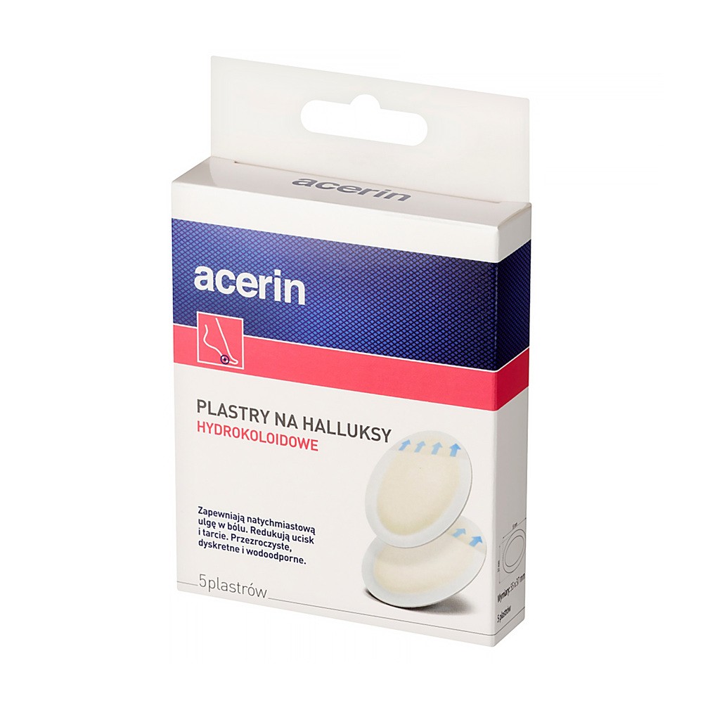 Acerin, plastry na halluksy, 5 sztuk