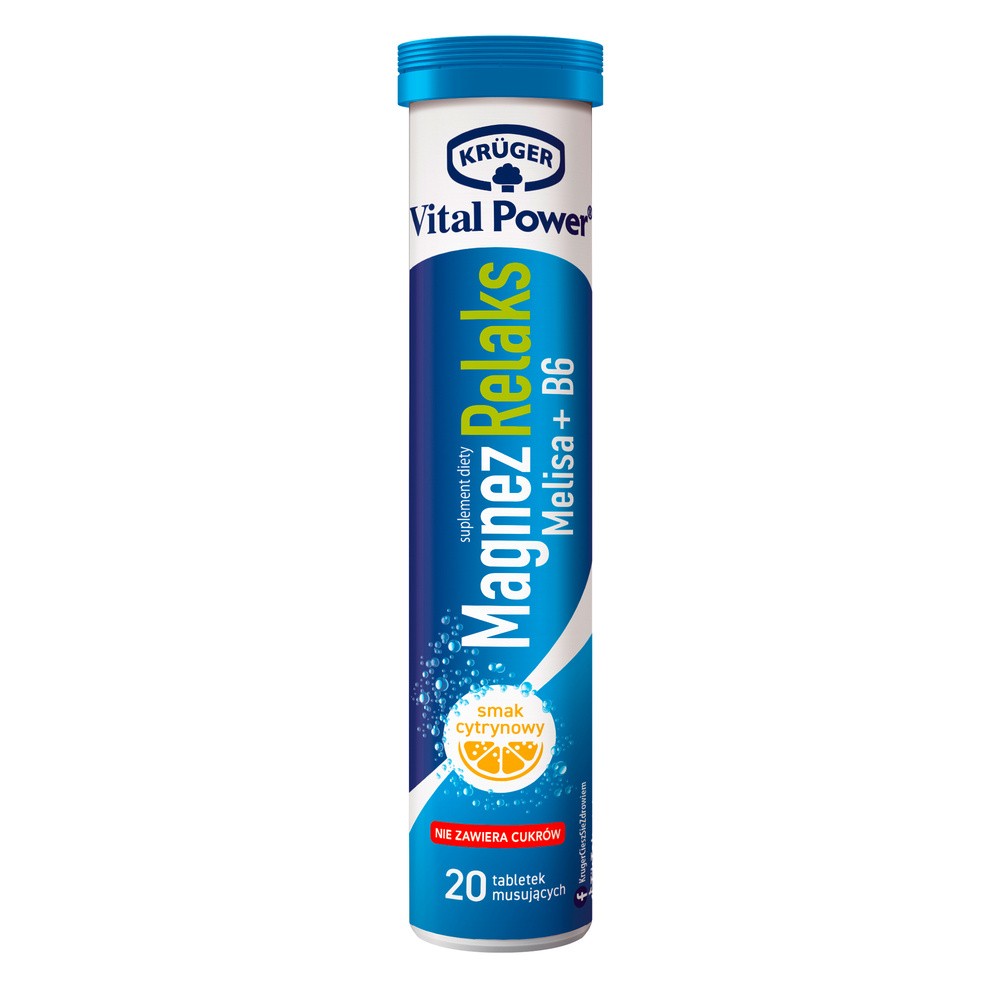 Kruger Melisa + magnez + wit B6 tabletki musujące 20szt
