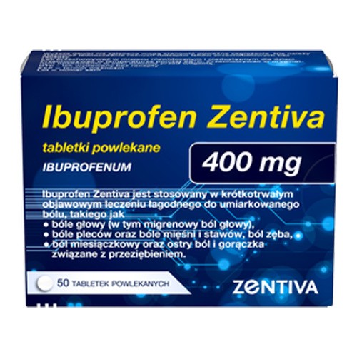 Ibuprofen Zentiva, 400 mg, tabletki, 50 sztuk