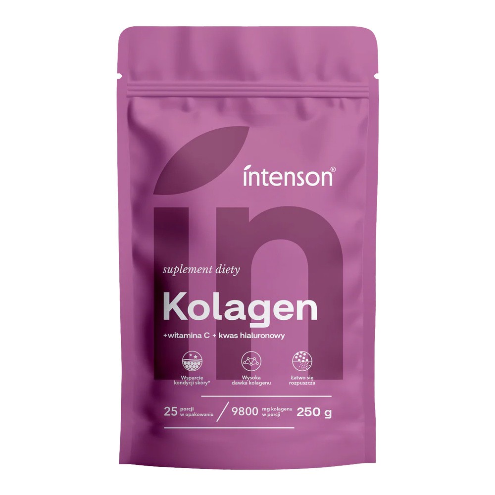Intenson Kolagen + Witamina C + Kwas Hialuronowy Suplement Diety 250g