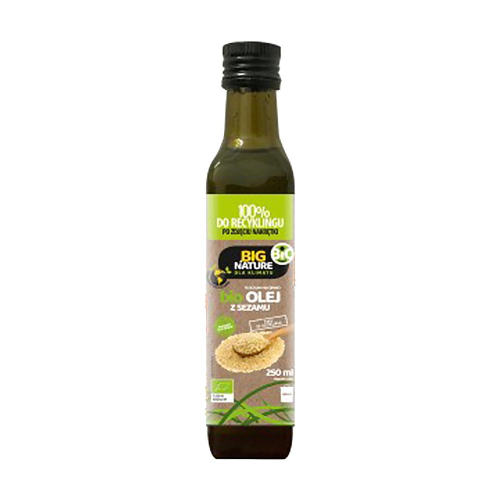 Big Nature Olej sezamowy tłoczony na zimno 250 ml Bio