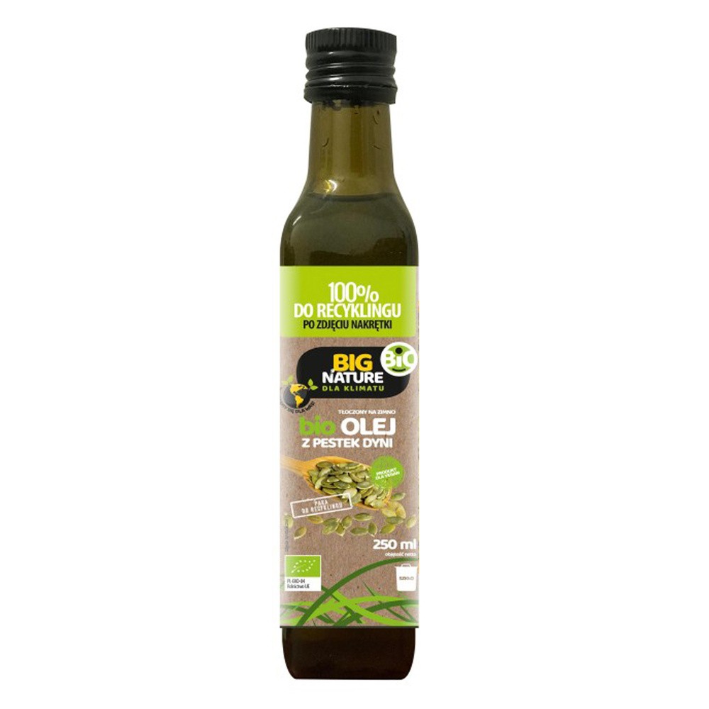 Big Nature Olej z pestek dyni tłoczony na zimno 250 ml Bio