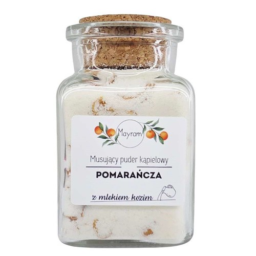 Mayram, musujący puder kąpielowy, Pomarańcza, 130 g