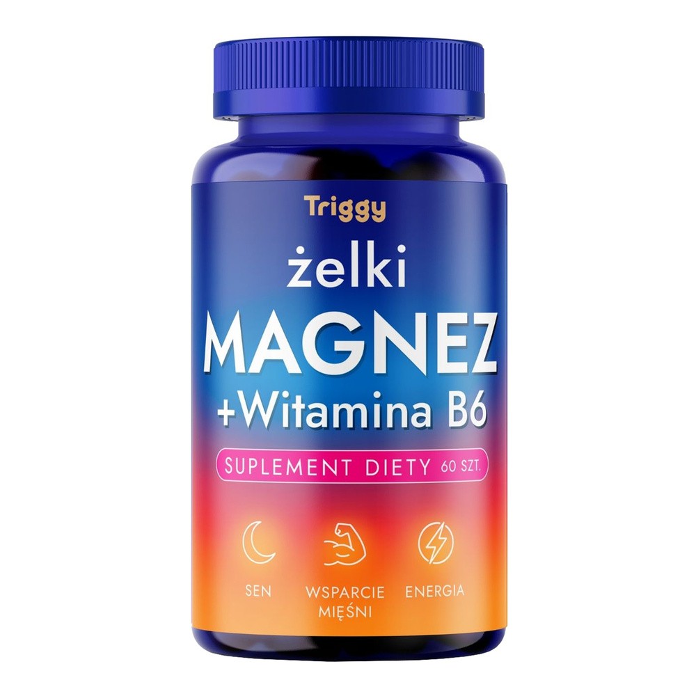 Triggy Magnez z witaminą B6, żelki, 60 sztuk