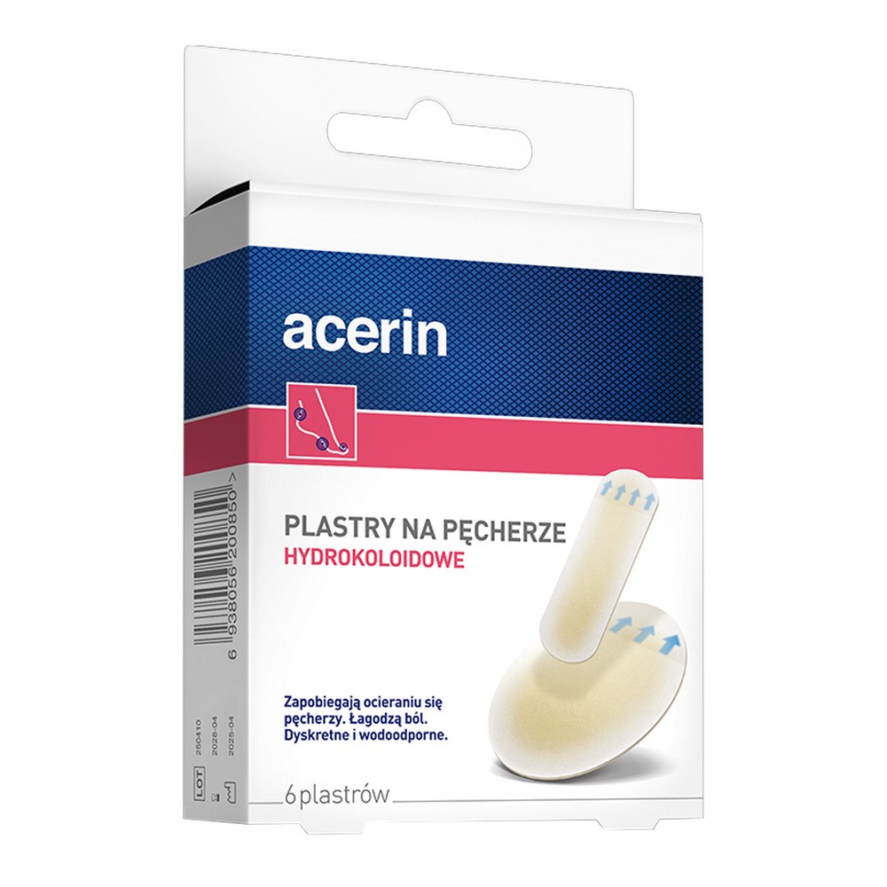 Acerin, plastry na pęcherze, 6 sztuk