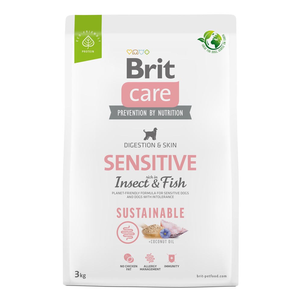 Brit Care Dog Sustainable Sensitive, ryba i insekty - 3 kg