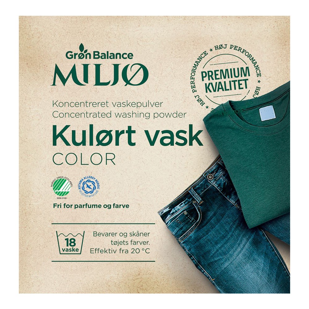 PROSZEK DO PRANIA KOLOROWYCH UBRAŃ ECO (KONCENTRAT) 785 g (18 PRAŃ) - GRON BALANCE
