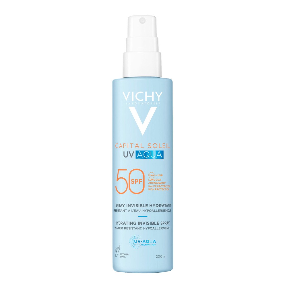Vichy Capital Soleil UV-Aqua, spray ochronny do ciała SPF 50, 200 ml