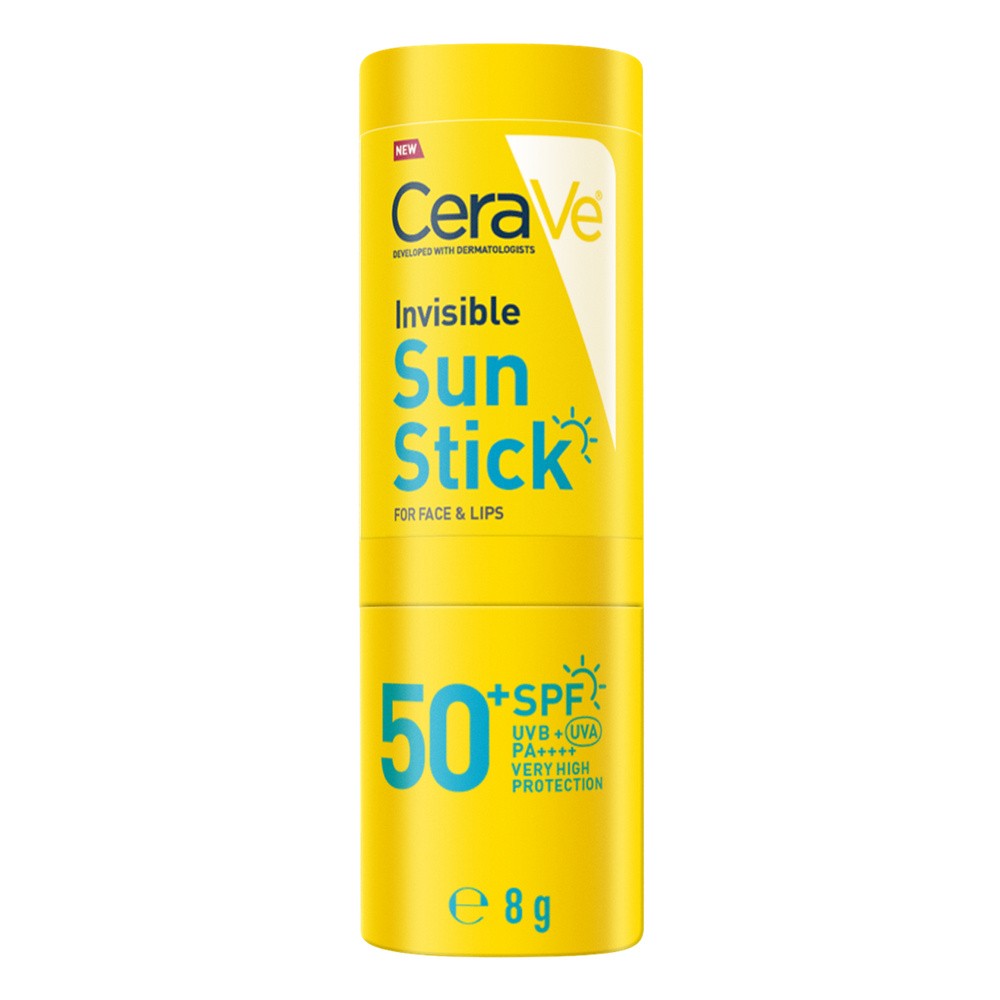 Cerave Sun, niewidoczny sztyft przeciwsłoneczny SPF 50+, 8 g