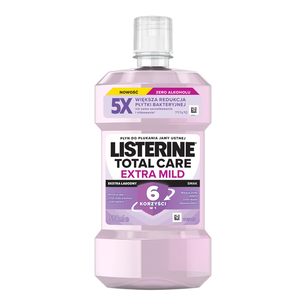 LISTERINE Mouthwash Total Care płyn do płukania jamy ustnej Extra Mild 500ml
