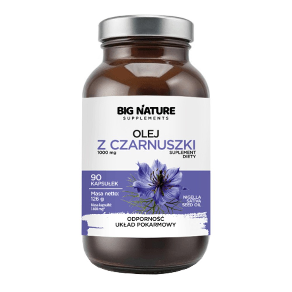 Big Nature Olej z czarnuszki - suplement diety 90 kaps. - suplement