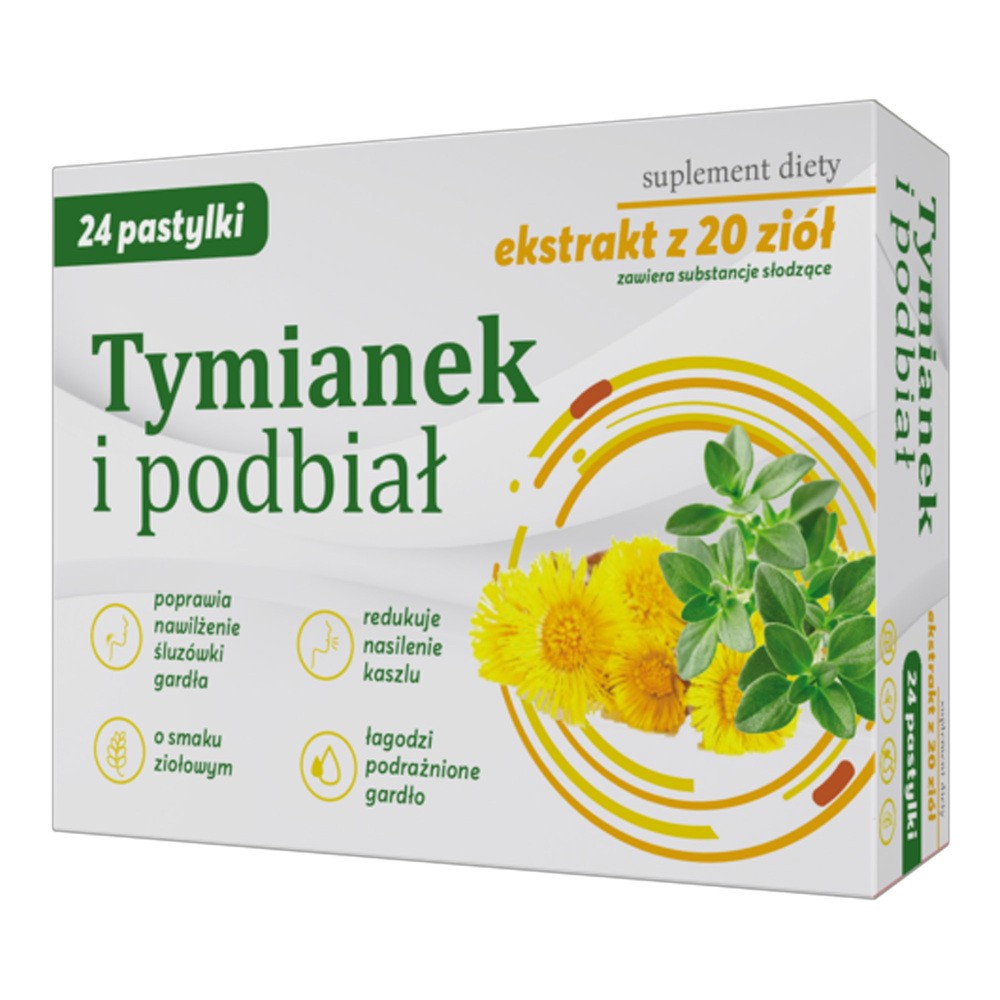 Tymianek i podbiał, 24 pastylki