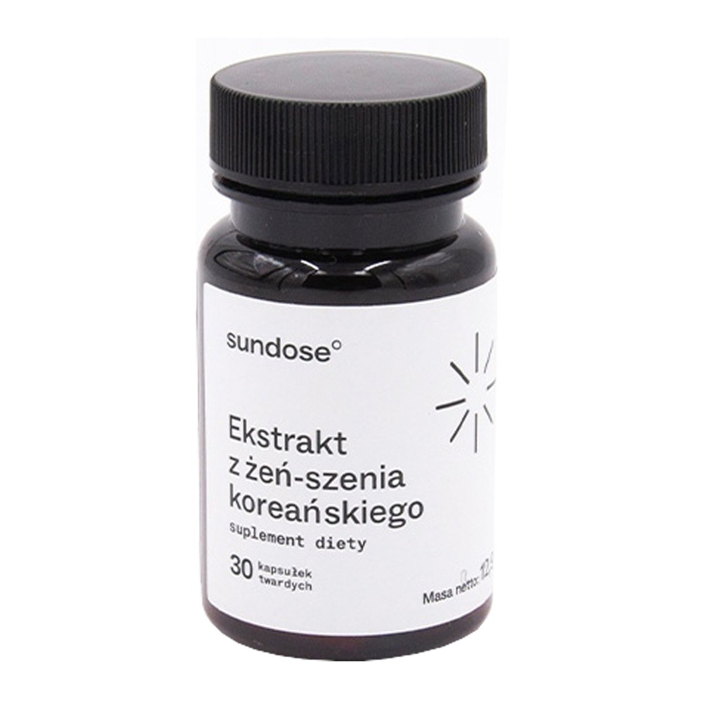Sundose Ekstrakt z żeń-szenia koreańskiego, kapsułki twarde, 30 szt.