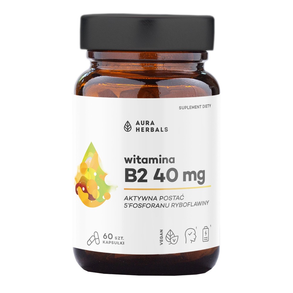 Aura Herbals Witamina B2 40mg Suplement Diety 60 Kapsułek