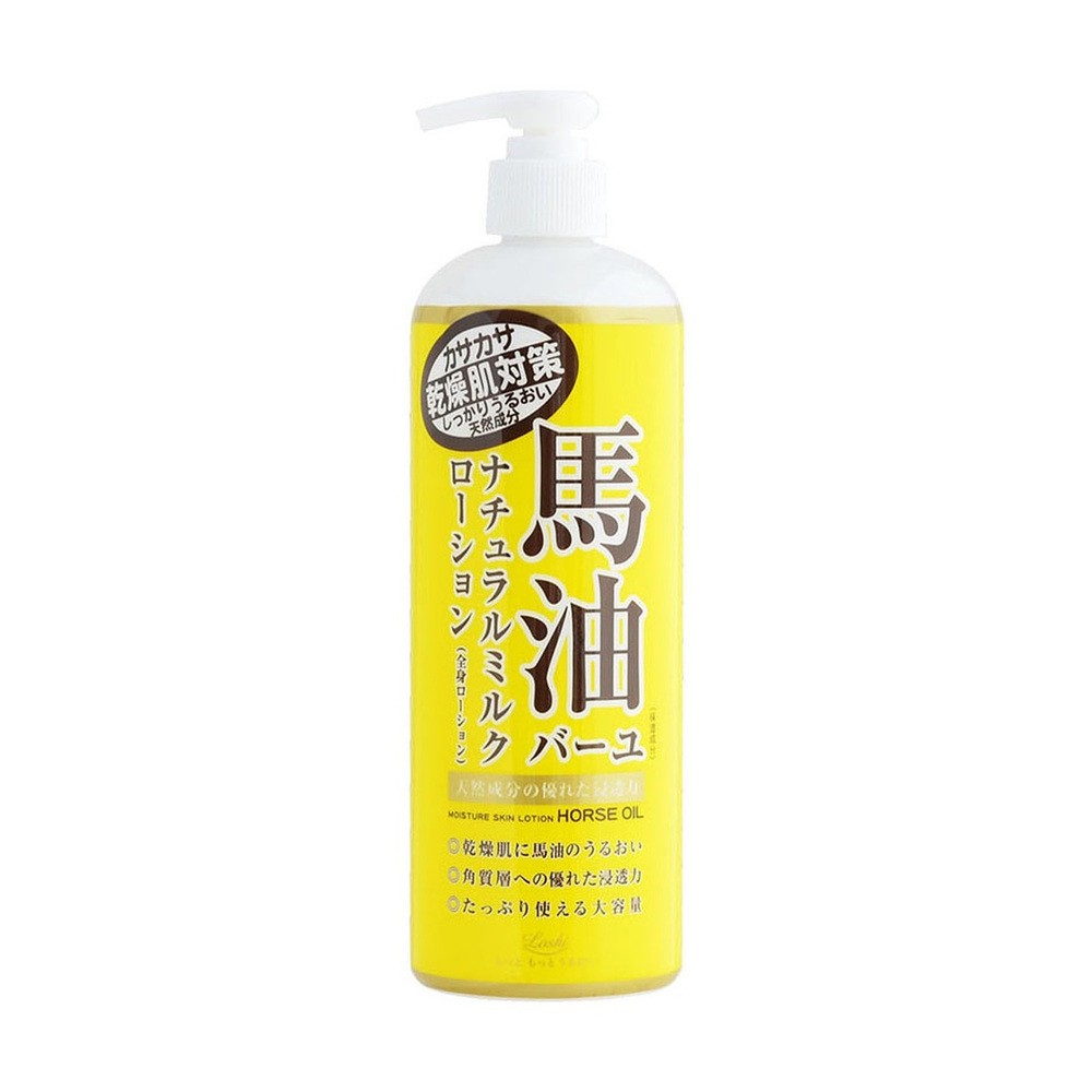 Loshi Moist Oil Natural Milk Lotion, nawilżające mleczko do ciała z olejem końskim, 485 ml