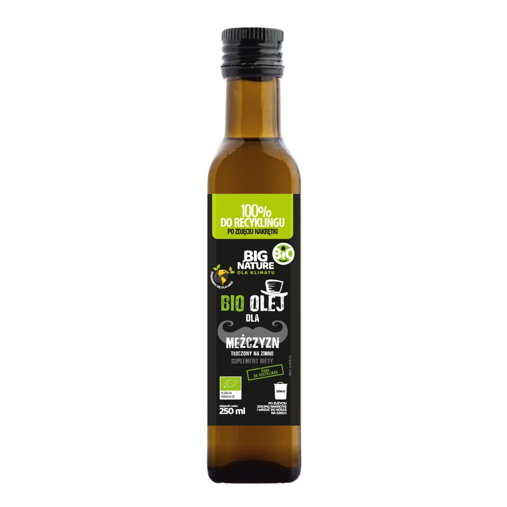 Big Nature Olej dla mężczyzn tłoczony na zimno - suplement diety 250 ml Bio