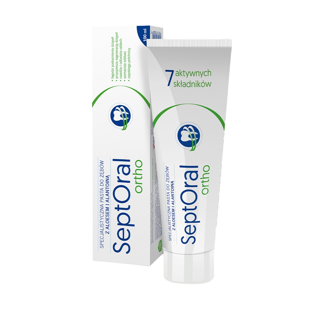 SeptOral ortho, specjalistyczna pasta do zębów z aloesem i alantoiną,100 ml